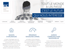 Tablet Screenshot of maison-charlemagne.org